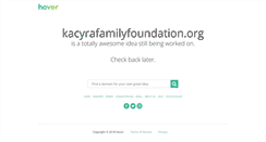 Desktop Screenshot of kacyrafamilyfoundation.org